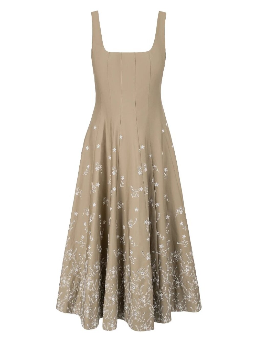 Staud  Wells Embroidered Cotton Poplin Fit & Flare Midi-Dress New With Tags - Picture 11 of 11